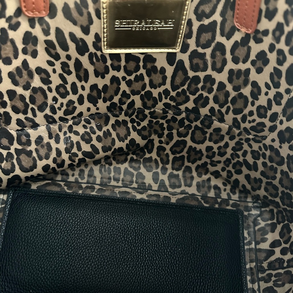 Shiraleah Black and Brown Women's Vegan Leather Tote Bag. New Without Tags - Picture 5 of 6